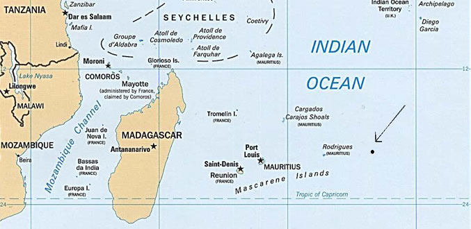 Tremblement de terre d’une magnitude de 4,9 au large de Rodrigues hier