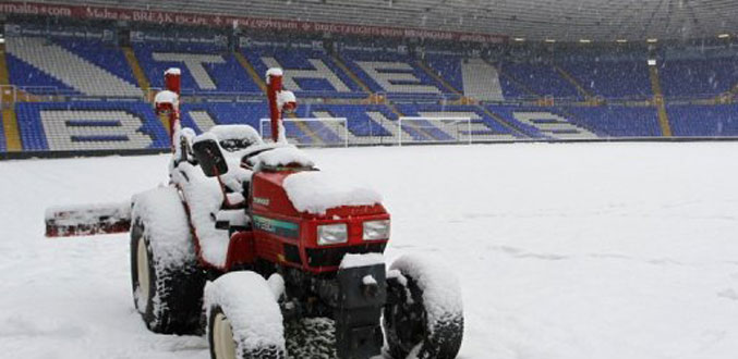 Premier League: six matches sur dix reportés à cause de la neige