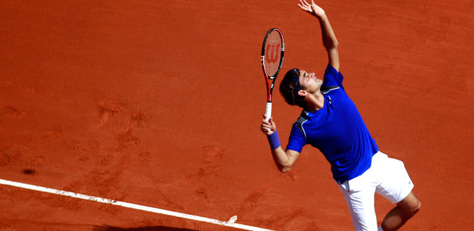 Tennis:  Federer en quarts à Monte-Carlo, Monfils out