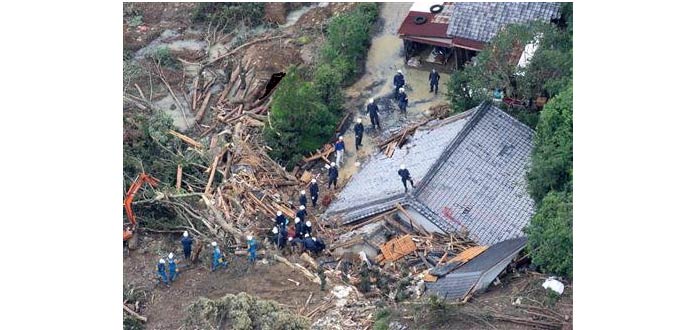 Japon : La dépression Talas fait 25 morts et 52 disparus