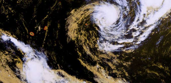 Météo : Nommée à 16 heures, la tempête modérée Hilwa se situe à 200 km de Rodrigues