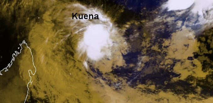 La dépression tropicale Kuena s’est considérablement affaiblie en 24 heures