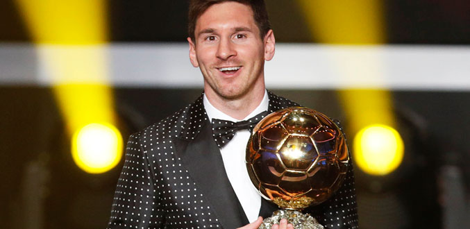 Recompense : Messi, Ballon d''Or  pour  quatrième fois