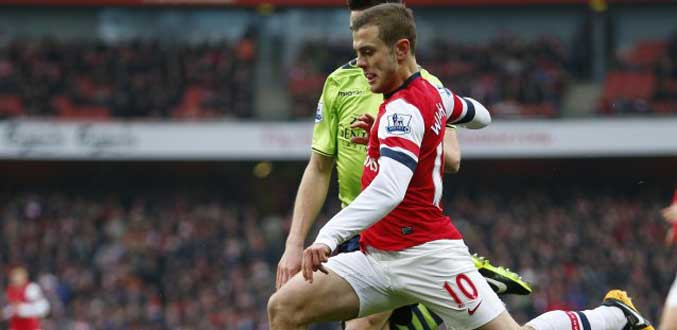 C1 - Arsenal : Wilshere blessé et indisponible trois semaines