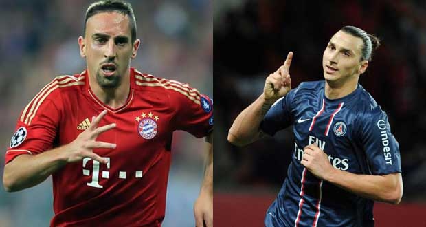 Football : Ribéry et Ibrahimovic nominés pour le trophée UEFA