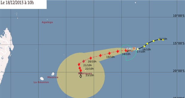 Météo: Amara s’intensifie en cyclone tropical