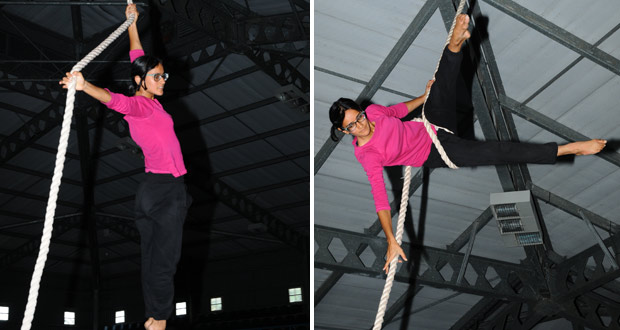 Cours d’acrobatie: Sur la corde raide avec Shaheen Saliahmohamed