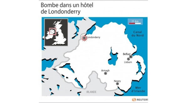 Une bombe explose dans un hôtel de londonderry, pas de victime
