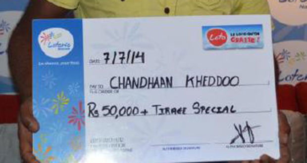 Carte à gratter Loto: un trentenaire remporte Rs 50 000