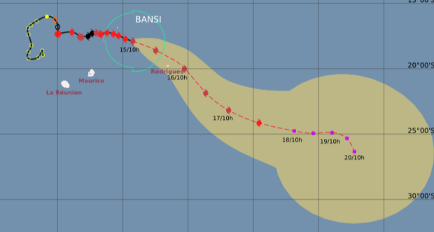 Alerte 3 à Rodrigues: Bansi passera à son point le plus proche vendredi matin