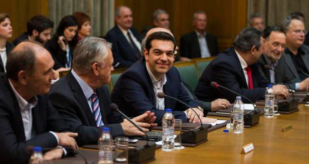 Premier conseil des ministres du gouvernement Tsipras en Grèce