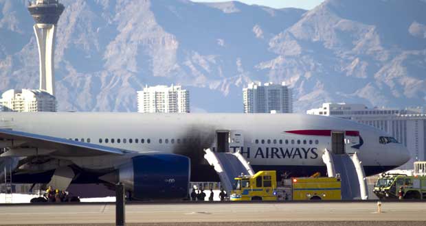 Boeing 777 de British Airways en feu à Las Vegas