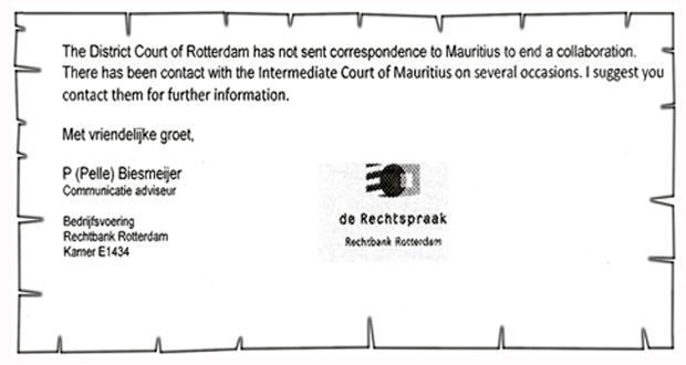 Boskalis: le bureau du DPP veut une copie de la lettre de la cour de Rotterdam