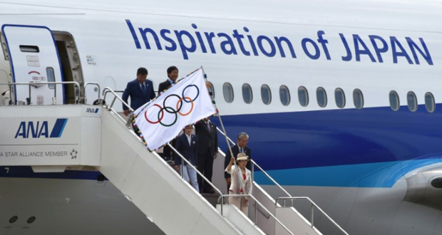 JO-2020: le drapeau olympique de retour à Tokyo après un demi-siècle