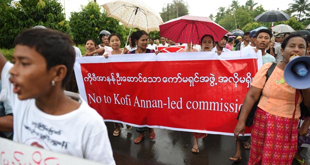 Rohingyas: première mission chahutée pour Kofi Annan en Birmanie