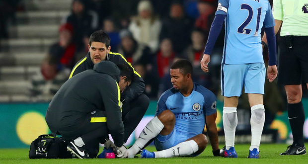 Manchester City: fracture à un pied pour la recrue Gabriel Jesus
