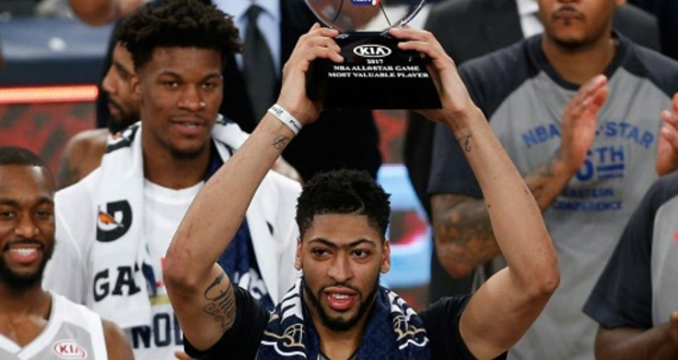 NBA: victoire de l’Ouest dans le All Star Game, record pour Davis
