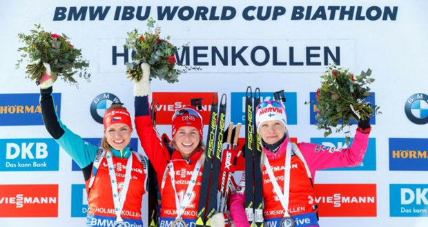 Biathlon: Eckhoff remporte la mass start, le Petit Globe pour Koukalova