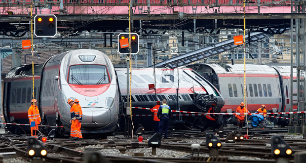Suisse: déraillement d'un train international, des blessés