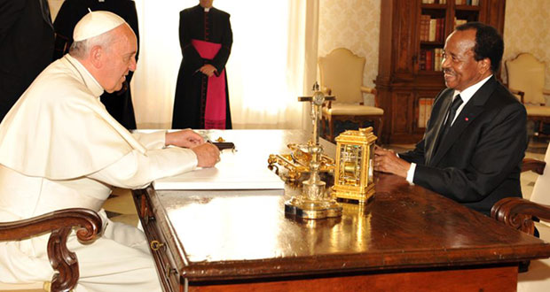 Le pape et Paul Biya saluent le respect entre les religions