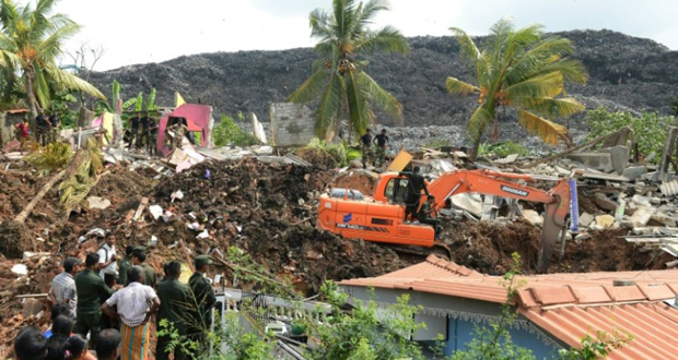 Sri Lanka: 15 morts dans l’effondrement d’une montagne d’ordures