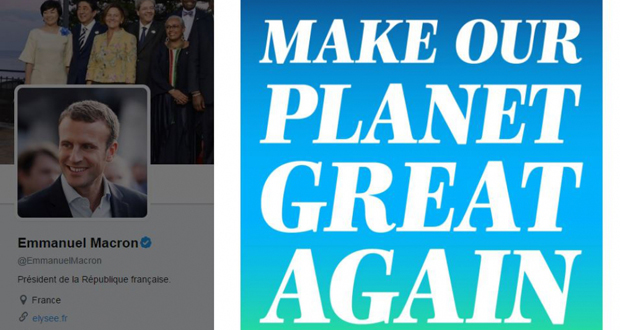 «Make our planet great again»: Macron bat le record français sur Twitter