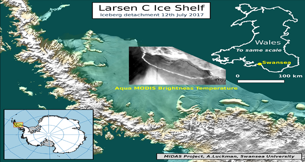 En Antarctique, formation d'un des plus gros icebergs jamais vus