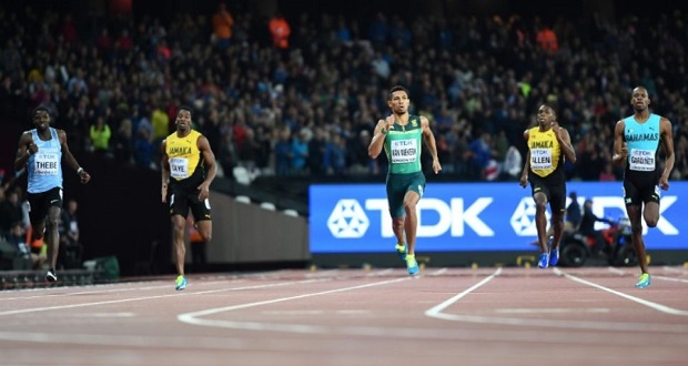 Athlétisme: le Sud-Africain Wayde Van Niekerk sacré sur 400 m