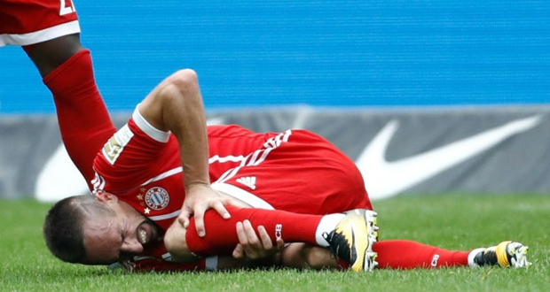 Bayern Munich: Ribéry arrêté «des semaines» après s’être déchiré un ligament d’un genou