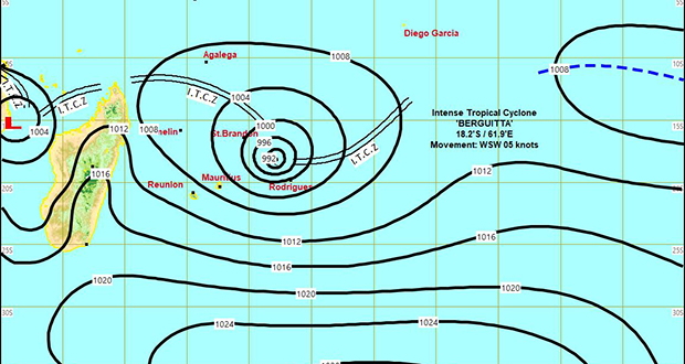 Cyclone intense Berguitta: la station de Vacoas maintient l’alerte 2
