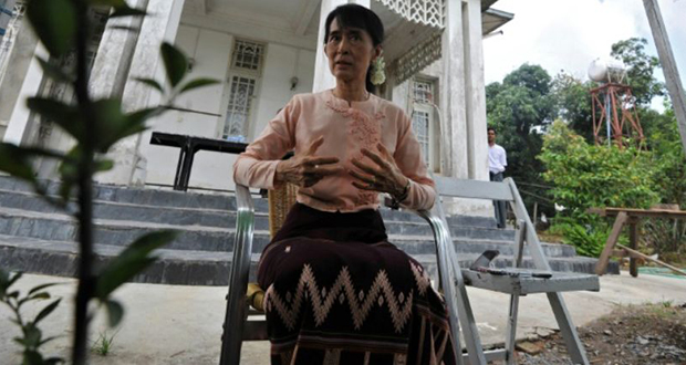 Birmanie: un cocktail Molotov lancé sur la maison d’Aung San Suu Kyi