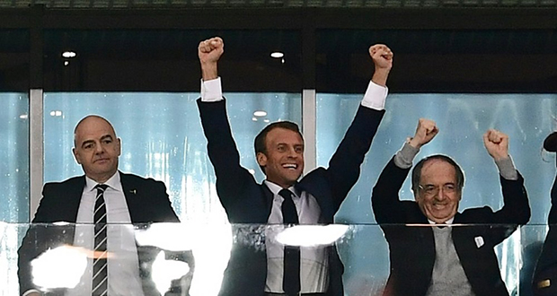 Mondial-2018: Emmanuel Macron à la finale à Moscou