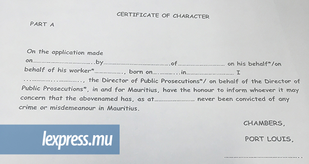 Certificat de caractère: un document qui fait couler beaucoup d’encre