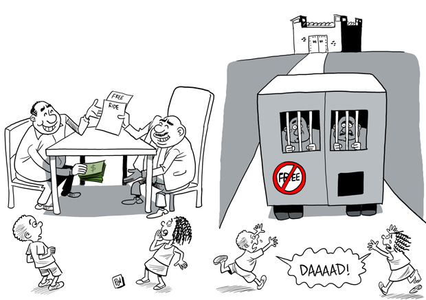 Cartoon by PoV to illustrate African anti-corruption fight