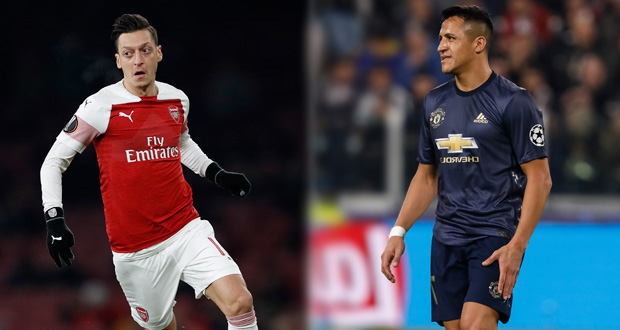 Arsenal-Manchester United: la chance des bannis Özil et Sanchez?