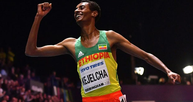 Athlétisme: record du monde du mile en salle pour l’Ethiopien Kejelcha
