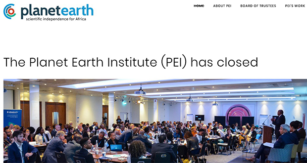 Affaire Sobrinho: Planet Earth Institute ferme ses portes 
