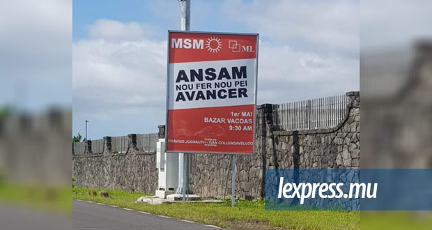 1er-Mai: un billboard illégal du MSM à Melrose