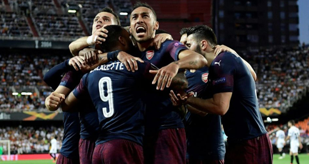 Ligue Europa: Arsenal en finale, triplé d'Aubameyang