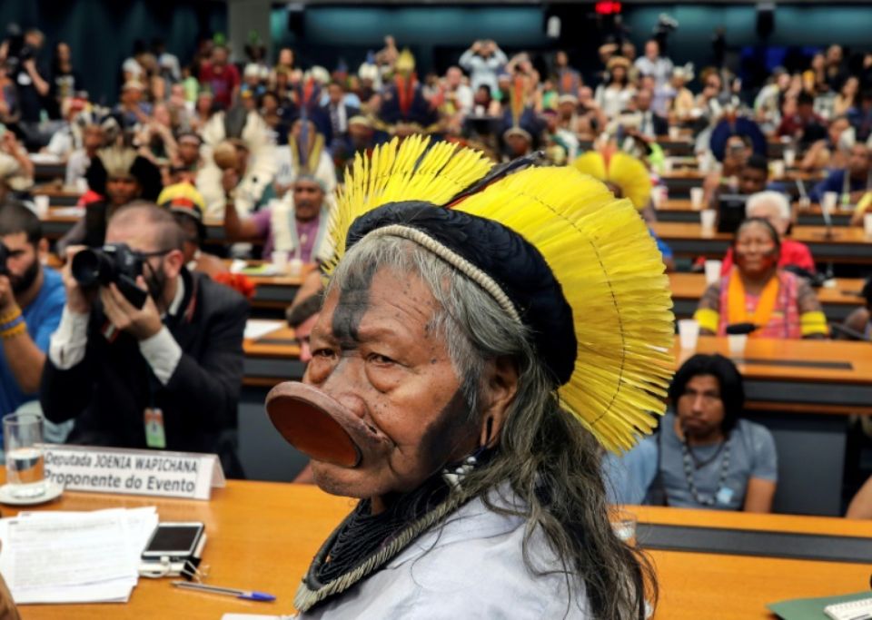 Le chef indigène brésilien Raoni en Europe pour défendre l’Amazonie