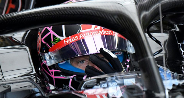 F1: casque «artistique» pour Romain Grosjean au Grand Prix de France