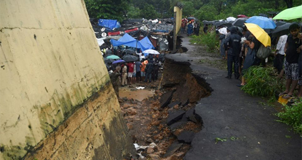 Mousson en Inde: 22 morts dans l’effondrement d’un mur à Bombay