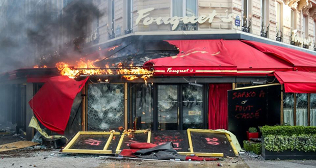 Le Fouquet’s, dévasté lors des manifestations «gilets jaunes», rouvrira le 14 juillet