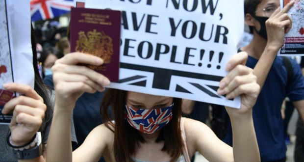 Hong Kong: les manifestants pro-démocratie en appellent à Londres