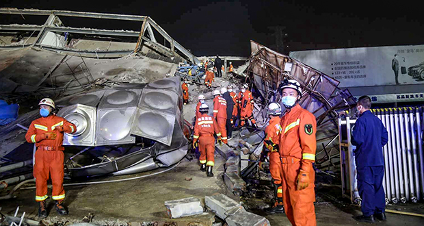 Chine: un hôtel s’effondre, une trentaine de personnes sous les décombres