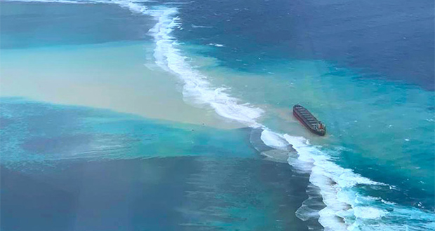 Échouement du «MV Wakashio»: un kilomètre de récif corallien écrasé par le vraquier ?