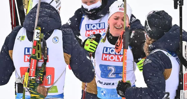 Mondiaux de biathlon/Relais dames: 3e titre d'affilée pour la Norvège, grosse déception pour la France (8e)