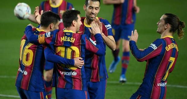 Espagne: l'Atlético repasse premier, Messi et le Barça poussent