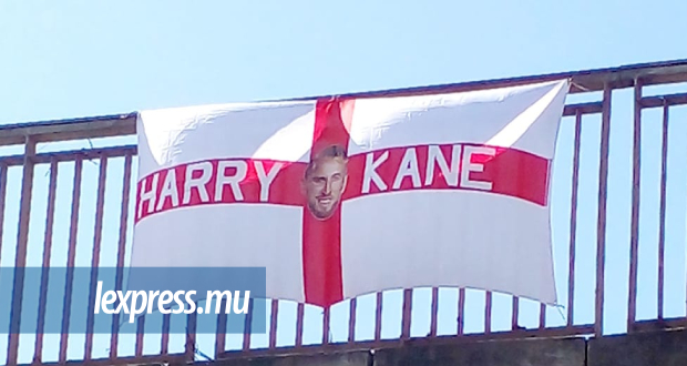Un drapeau Harry Kane apperçu aujourd'hui à Ebene !