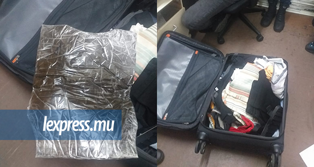 Rs 5,6 millions de haschisch dans le double fond d’une valise: un couple de Dagotière arrêté